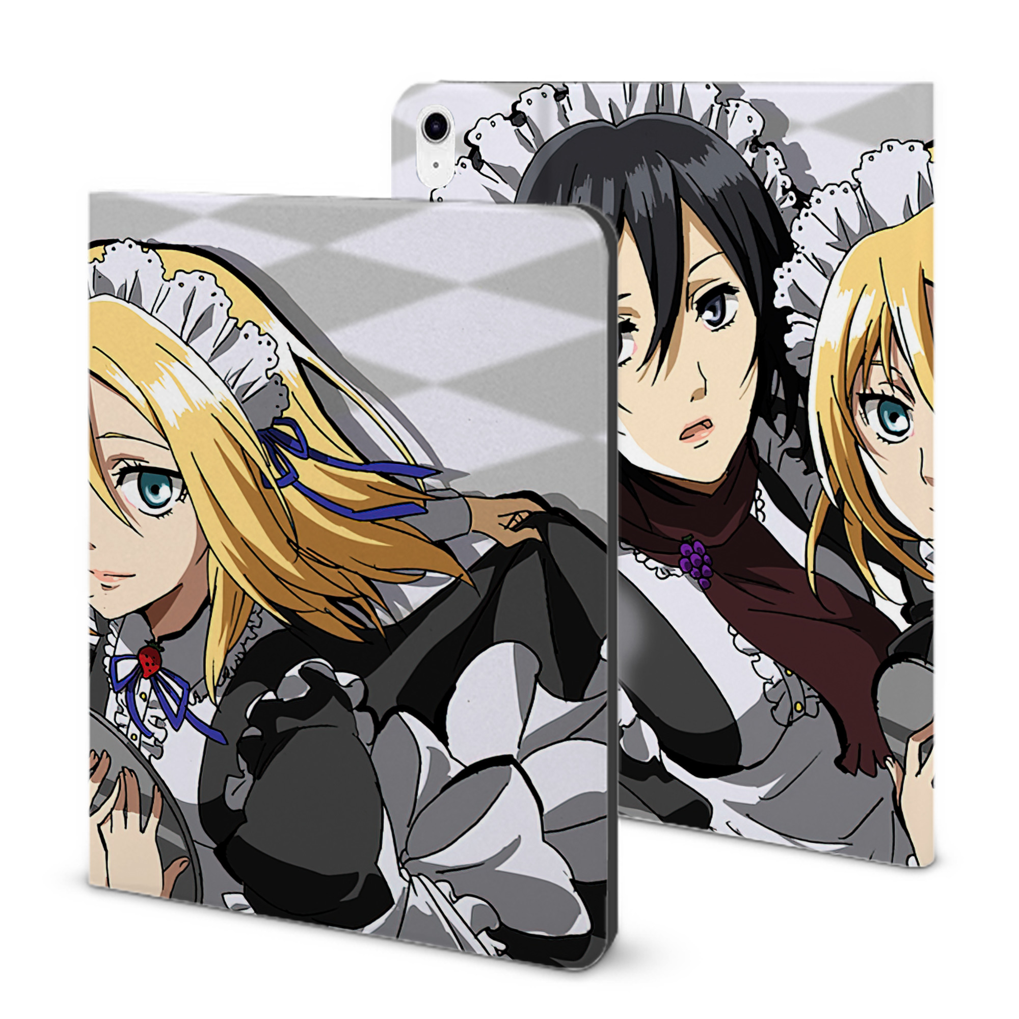 （画像用） 進撃の巨人 Attack on Titan IPad ケース ブック型 PUレザー TPU 耐衝撃 軽量 薄型 ペン収納なし 全面保護 IPad 各モデル対応